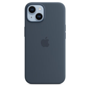 iphone 14 Silikon Magsafe case hülle dunkelblau